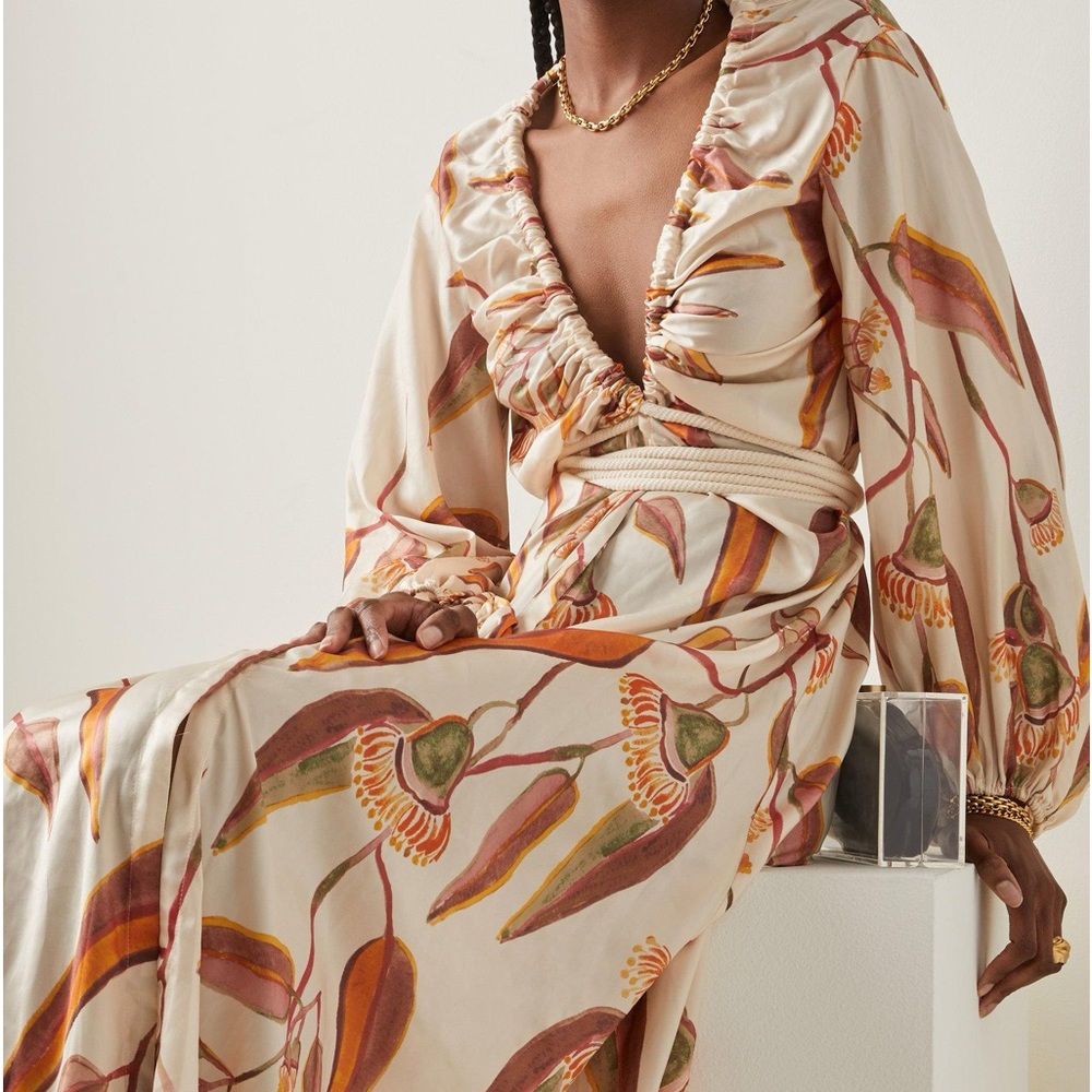 Andrea Iyamah Neema Printed Maxi Dress